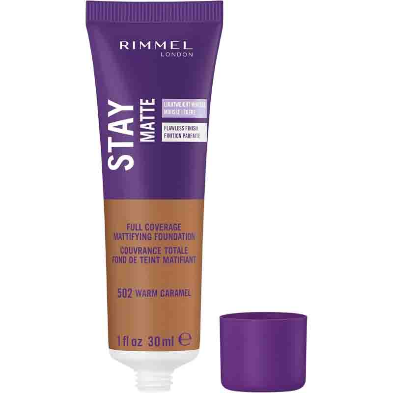 106 کرم پودر مات Rimmel Stay Matte رنگ Warm Caramel - 1oz