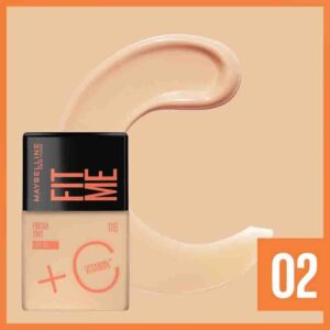 110 کرم پودر و ضدآفتاب Maybelline Fit Me Fresh Tint SPF 50 with Vitamin C – شماره 02