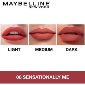 121 رژ لب مایع مات Maybelline Sensational Liquid Matte Lipstick 08 Sensationally Me – 7ml