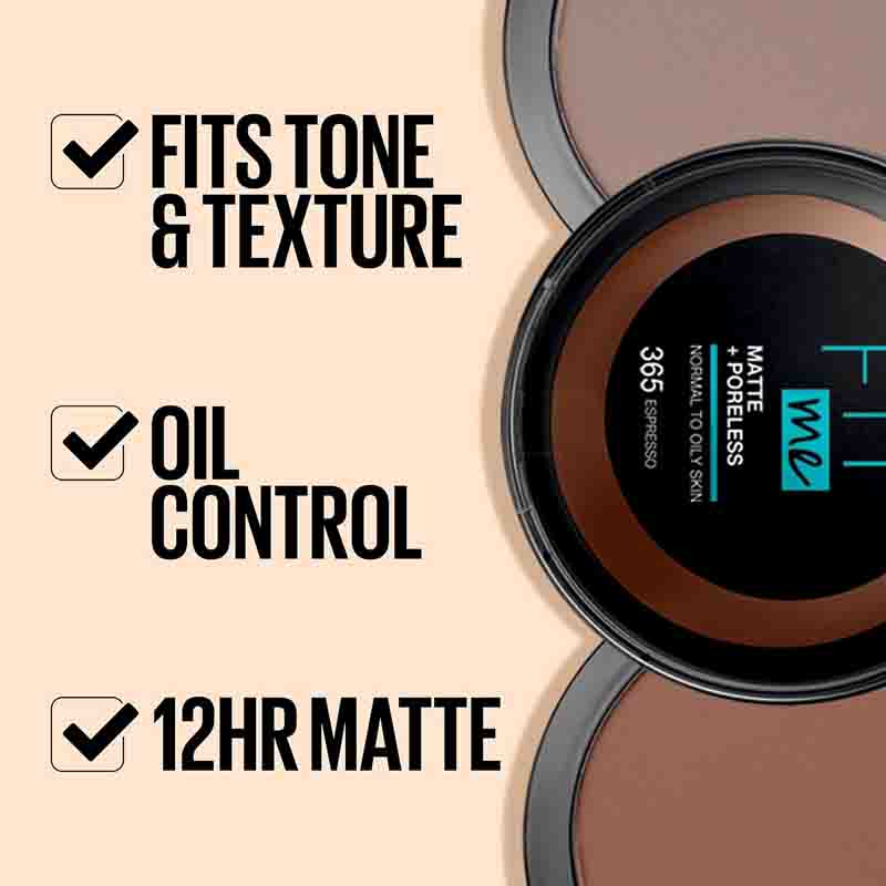 122پنکک فشرده Maybelline Fit Me Matte & Poreless Powder Foundation 115 Ivory – 54g