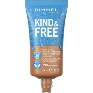 71 کرمپودر گیاهی Rimmel Kind & Free Skin Tint – شماره 210 Golden Beige (30ml)