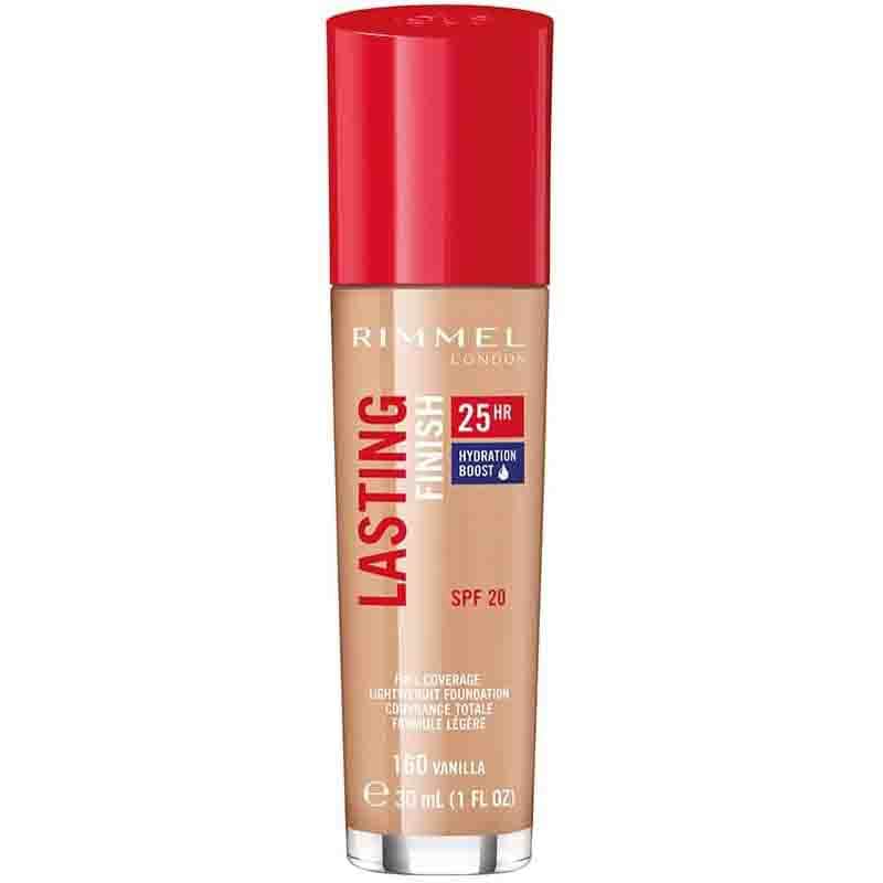 78 کرمپودر Rimmel Lasting Finish 25HR – شماره 160 Vanilla (30ml)