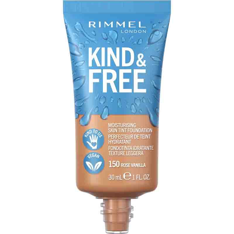 83 کرمپودر Rimmel Kind & Free Skin Tint – شماره 150 Rose Vanilla (30ml)