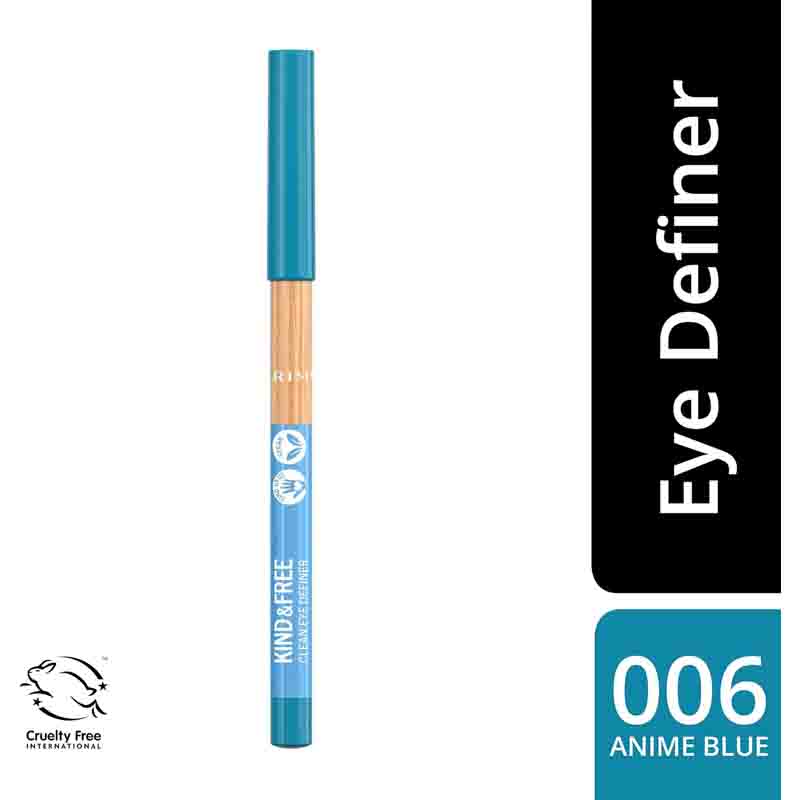 96 مداد چشم وگان Rimmel Kind & Free – شماره 006 Anime Blue (1.1g)